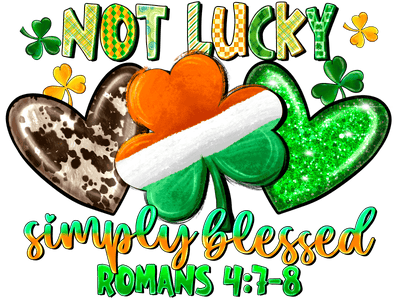 Not Lucky Striped Clover DTF (direct-to-film) Transfer