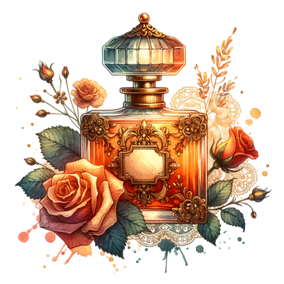 ORANGE PERFUME BOTTLE DTF (direct-to-film) Transfer