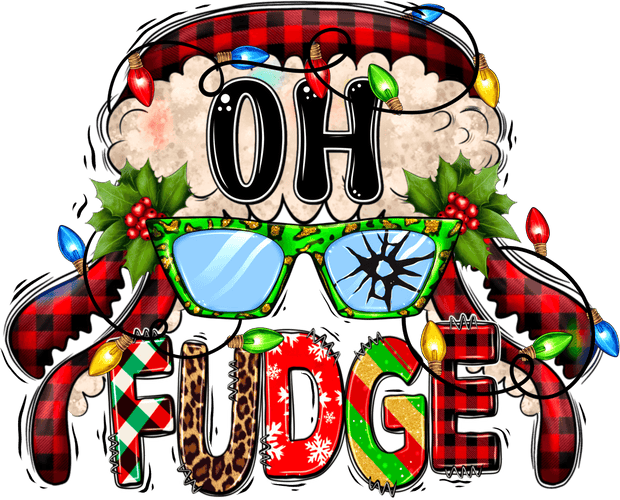 Oh Fudge Santa Christmas DTF (direct-to-film) Transfer