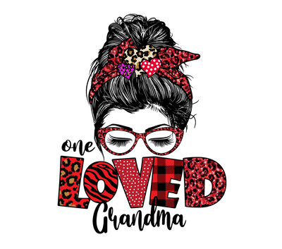 One Loved Grandma Valentine DTF (direct-to-film) Transfer