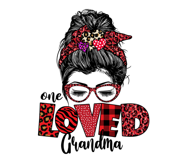 One Loved Grandma Valentine DTF (direct-to-film) Transfer
