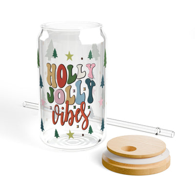 Jolly Vibes Christmas 16oz UV DTF Libby Cup Wrap