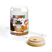 Cat Happy Hallothanksmas- Cat Halloween-Cat Pumpkin Fall-Cat  Christmas 16oz UV DTF Libby Cup Wrap