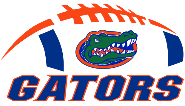 Orange Laced Gators Ball DTF (direct-to-film) Transfer