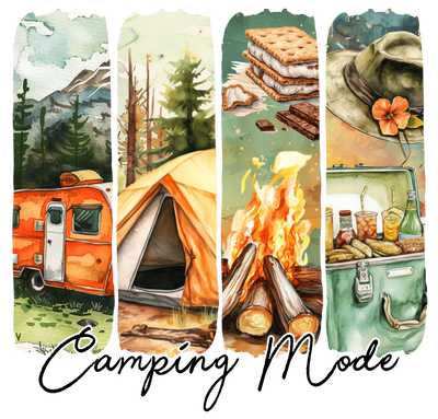 Outdoors Camping Mode Paint Strokes DTF (direct-to-film) Transfer