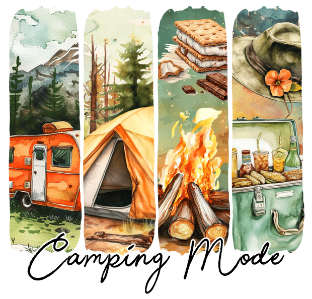 Outdoors Camping Mode Paint Strokes DTF (direct-to-film) Transfer