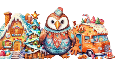 Owl Gingerbread Christmas 16oz UV DTF Libby Cup Wrap