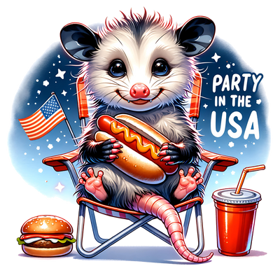 PARTY IN THE USA OPOSSUM DTF (direct-to-film) Transfer