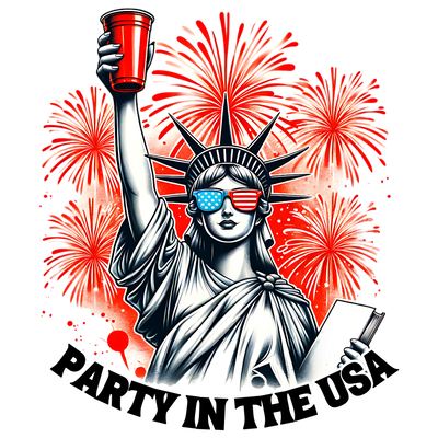 PARTY IN THE USA STATUE OF LIBERTY DTF (direct-to-film) Transfer