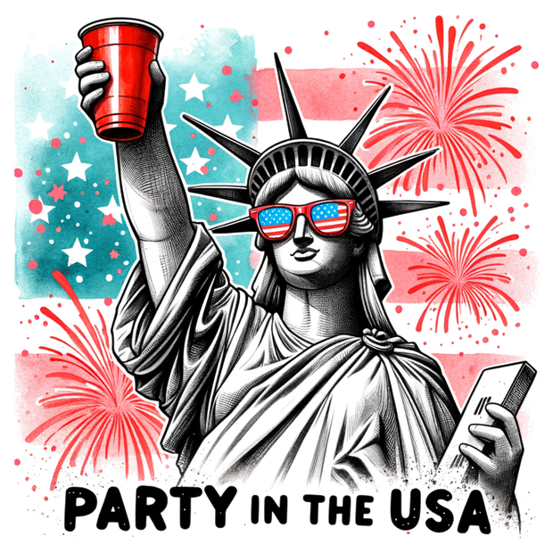 PARTY IN THE USA DTF (direct-to-film) Transfer