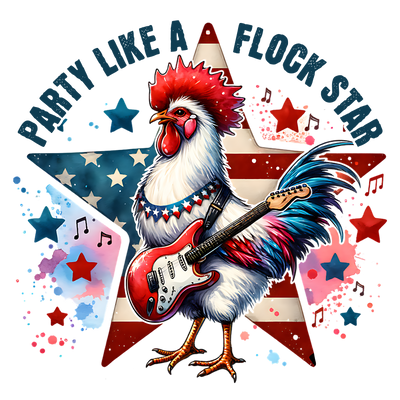 PARTY LIKE A FLOCK STAR WATERCOLOR 2 DTF (direct-to-film) Transfer