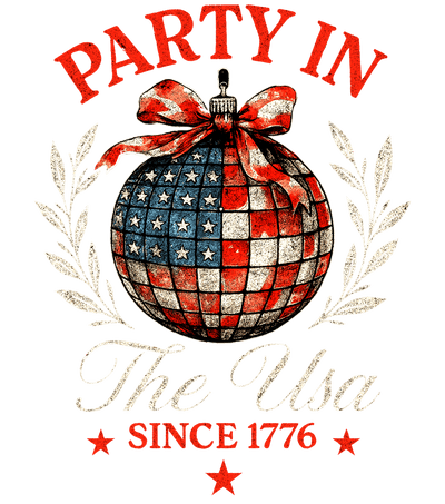 Party in the USA Disco Ball DTF (direct-to-film) Transfer