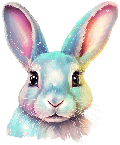 Pastel Bunny DTF (direct-to-film) Transfer