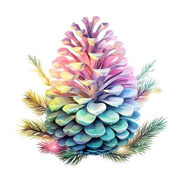 Pastel Pinecone DTF (direct-to-film) Transfer