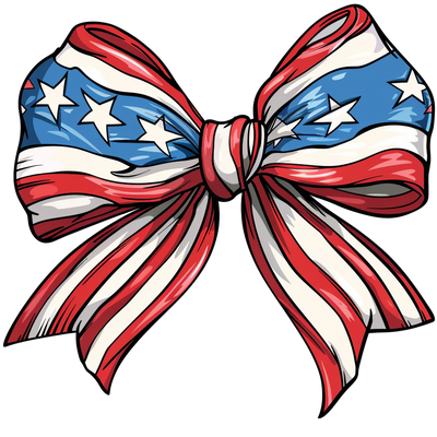 Patriotic Bow DTF (direct-to-film) Transfer