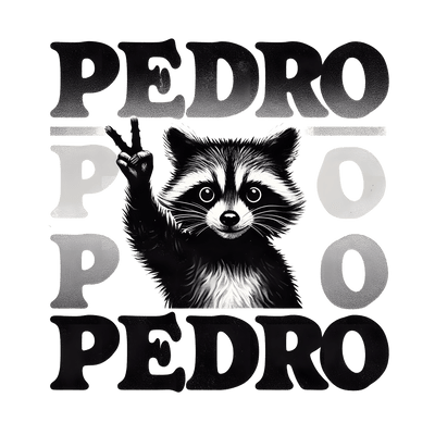 Pedro Raccoon Peace DTF (direct-to-film) Transfer