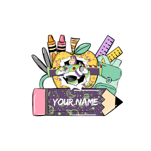 Personalize Cartoon Apple DTF (direct-to-film) Transfer