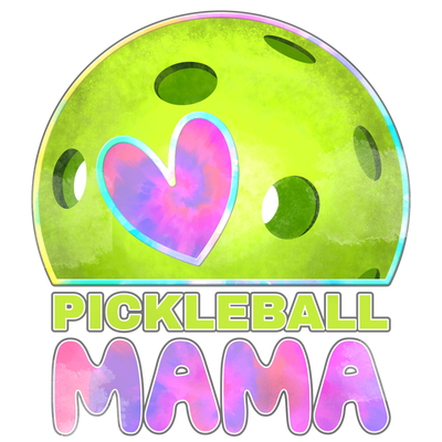 Pickleball Mama with a Heart DTF (direct-to-film) Transfer