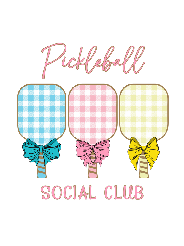 Pickleball Social Club DTF (direct-to-film) Transfer