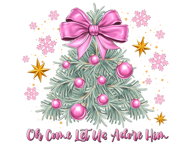 Pink Balls on Tree Adore Him DTF (direct-to-film) Transfer