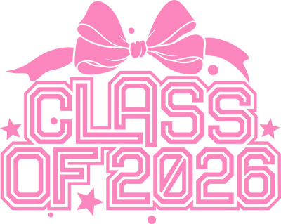 Pink Class of 2026 Coquette Bow DTF (direct-to-film) Transfer