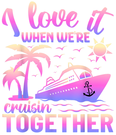 Pink & Purple Cruisin Together DTF (direct-to-film) Transfer