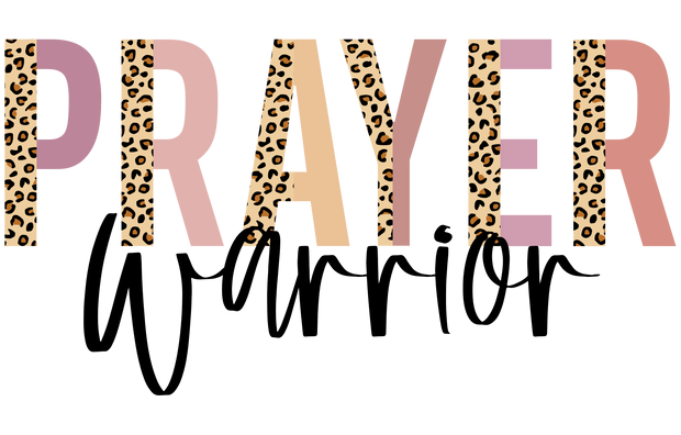 Pray warrior leopard DTF (direct-to-film) Transfer