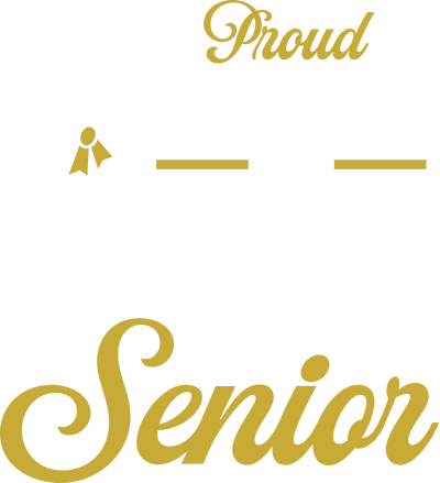 Proud Family of a Senior 2025 White & Gold DTF (direct-to-film) Transfer