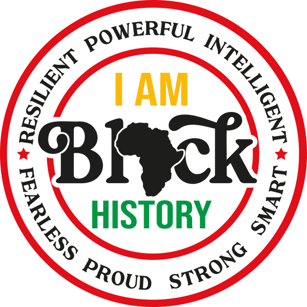 Proud Strong Black History Circle DTF (direct-to-film)