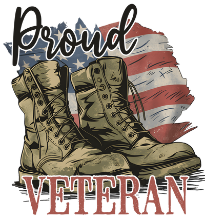 Proud Vet Pair of Boots DTF (direct-to-film) Transfer