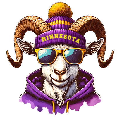 Purple Minnesota Beanie & Hoodie DTF (direct-to-film) Transfer