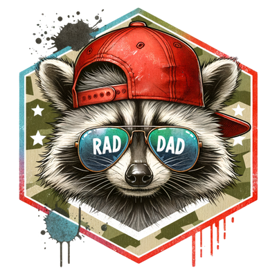 RAD DAD RACOON DTF (direct-to-film) Transfer