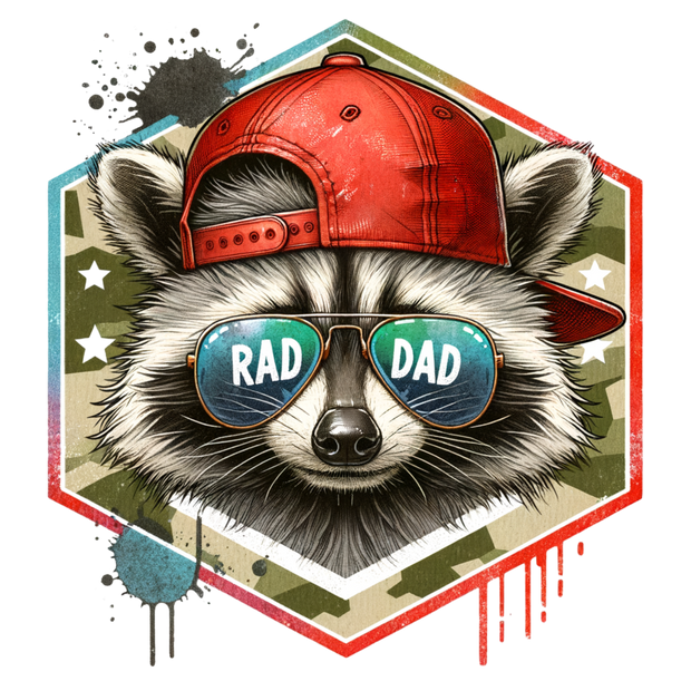 RAD DAD RACOON DTF (direct-to-film) Transfer