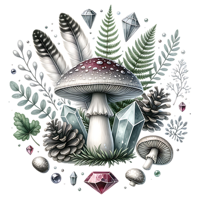 RED MUSHROOM CLIPART PNG DTF (direct-to-film) Transfer