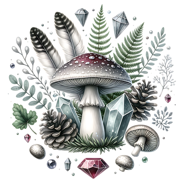 RED MUSHROOM CLIPART PNG DTF (direct-to-film) Transfer