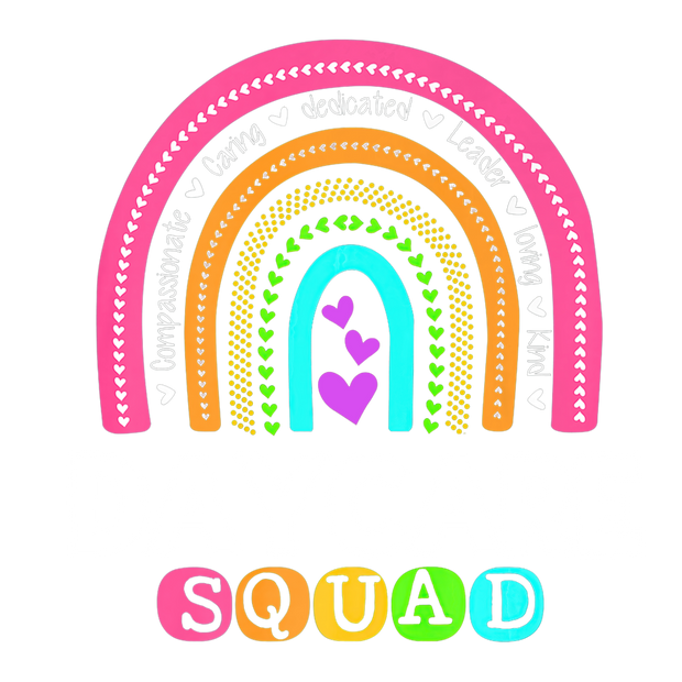 Rainbow Daycare Squad_.transparent DTF (direct-to-film) Transfer