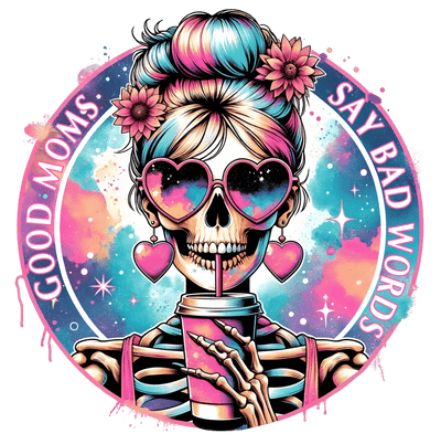 Rainbow Skeleton Good Moms DTF (direct-to-film) Transfer