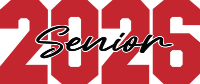 Red 2026 Senior Varsity DTF (direct-to-film) Transfer