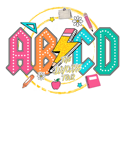 Retro ABC DTF (direct-to-film) Transfer
