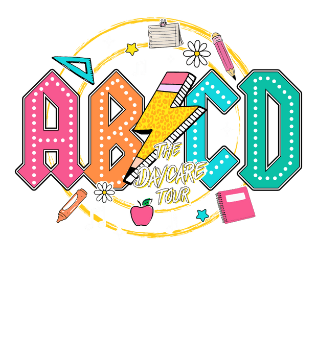 Retro ABC DTF (direct-to-film) Transfer