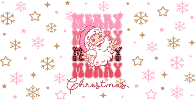 Retro Christmas 16oz UV DTF Libby Cup Wrap