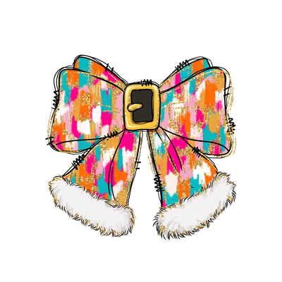 Retro Santa Belt Bow DTF (direct-to-film) Transfer