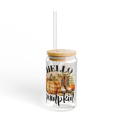 Hello Plaid Pumpkin 16oz UV DTF Libby Cup Wrap