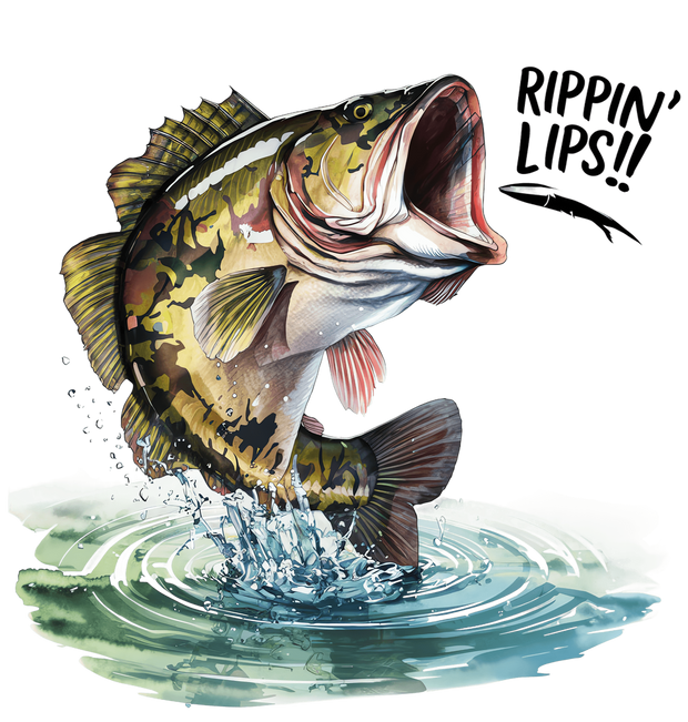 Rippin' Lips Fish DTF (direct-to-film) Transfer