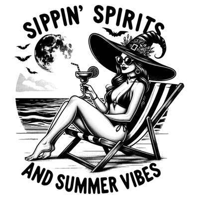 SIPPIN SPIRITS AND SUMMER VIBES 2 DTF (direct-to-film) Transfer