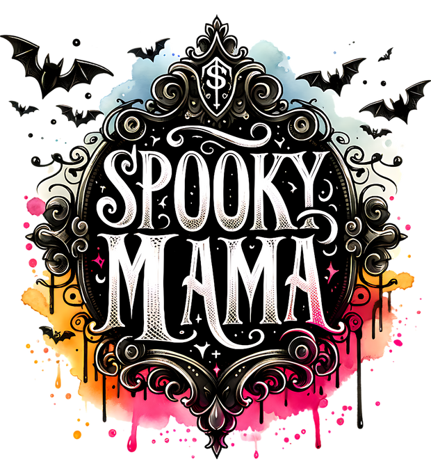 SPOOKY MAMA COLORFUL DTF (direct-to-film) Transfer