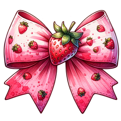 STRAWBERRY BOW CLIPART DTF (direct-to-film) Transfer
