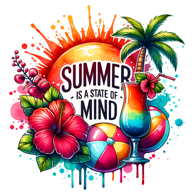 SUMMER IS A STATE OF MIND DTF (direct-to-film) Transfer