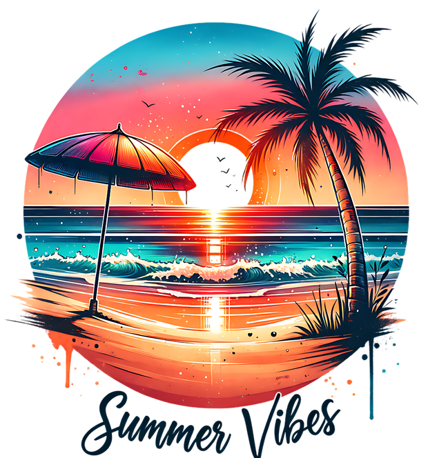 SUMMER VIBES BEACH DTF (direct-to-film) Transfer