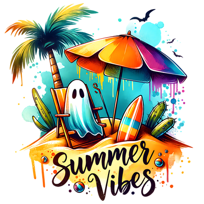 SUMMER VIBES GHOST DTF (direct-to-film) Transfer